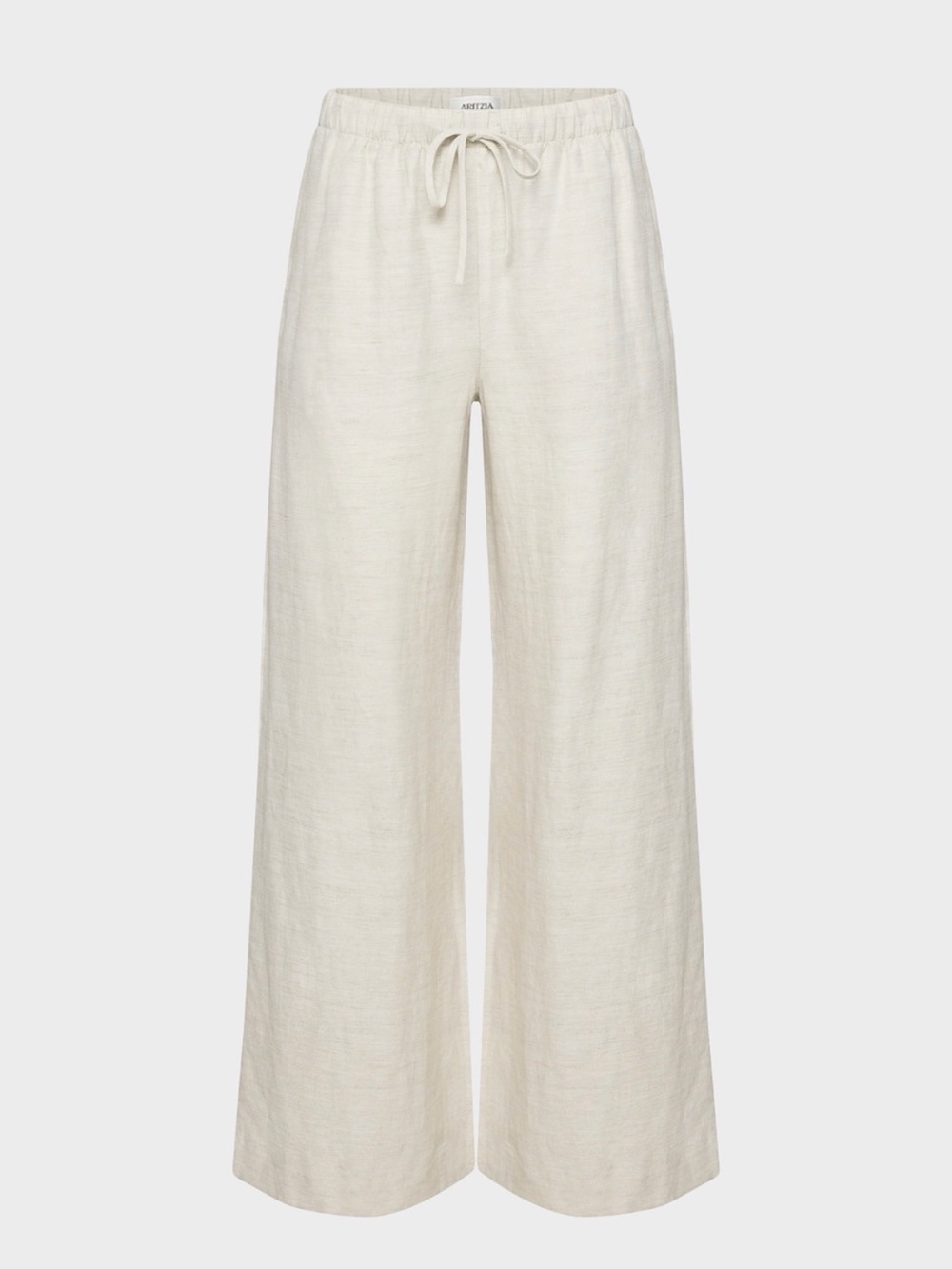 NWT Aritzia Wide-Leg Linen Drawstring Lodge Pants - Natural Cream